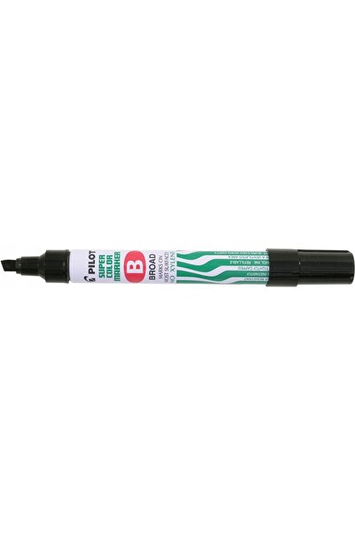 NO BRAND Marker permanent Pilot cu vârf tăiat de 4.5mm, negru, x 12