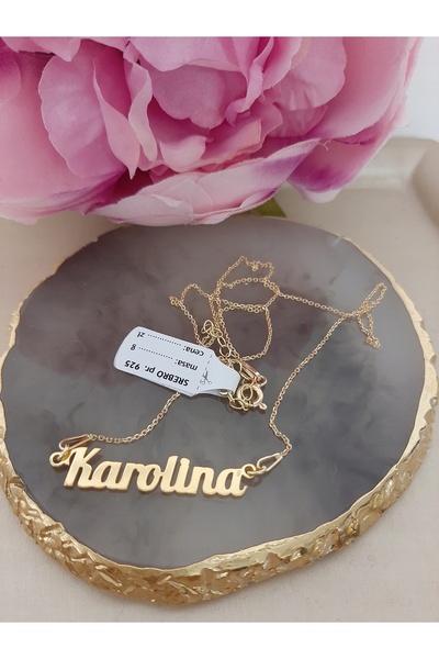 NO BRAND Colier cu inițială KAROLINA, argint 925