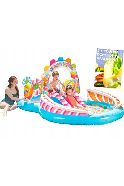 Intex Candy Zone, loc de joacă acvatic gonflabil cu tobogan și fântână cu apă