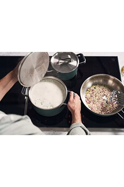NO BRAND ZWILLING PURE Set de 3 oale Stay-Cool Silicone, culoare gri metalizat