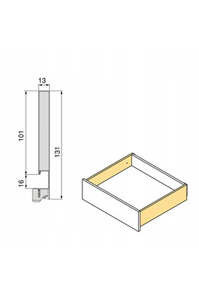 NO BRAND Sertar VERTEX 3D EMUCA alb mediu L-400mm cu închidere lentă extensie...