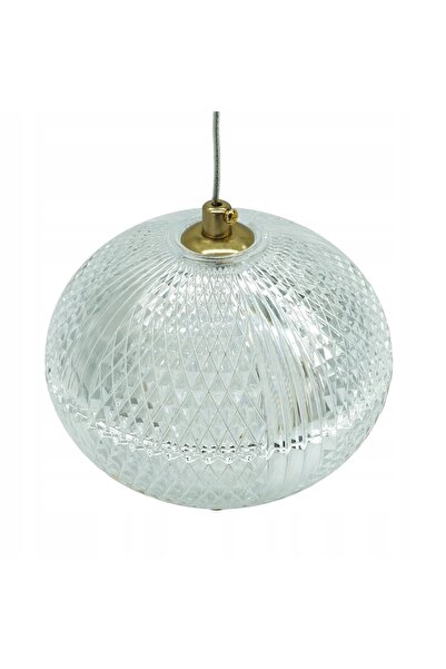 NO BRAND Lampă decorativă suspendată, glob LED de cristal, 15 cm, Glamour Ide...