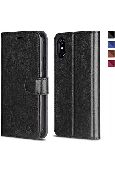 NO BRAND Husă tip carte cu compartimente pentru carduri pentru iPhone X/XS
