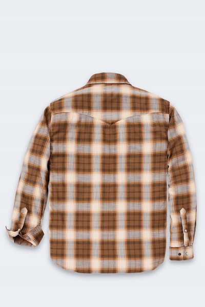 Carhartt Cămașă în carouri cu închidere frontală cu capse - maro L