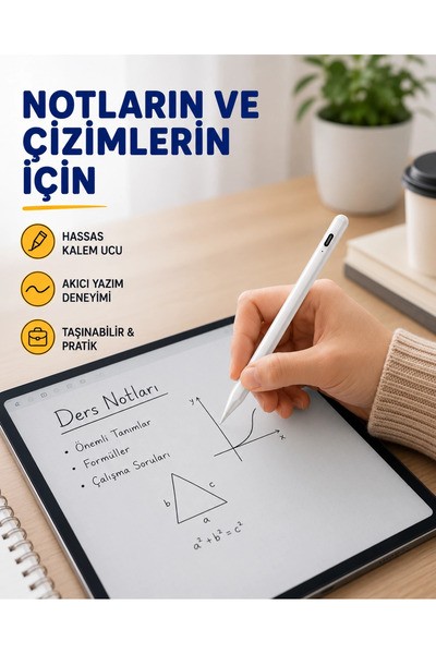 Epilons Yüksek Hassasiyetli Eğim Sensörlü Dijital Kalem – Usb-c Hızlı Şarjlı ...