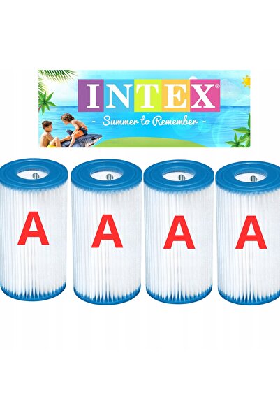 Intex Filtre tip A pentru cartuș pompă piscină - 4 bucăți
