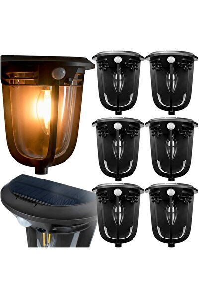 NO BRAND 6x Lampă solară LED pentru altar, suspendată, de grădină, cu panou s...