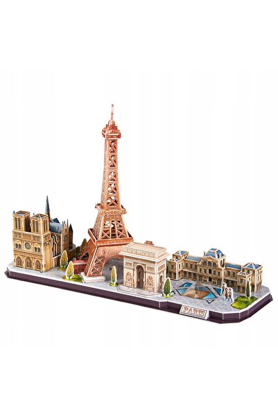 NO BRAND CUBIC FUN Puzzle 3D cu lumini LED LINIE URBANĂ PARIS 115 el. L525h