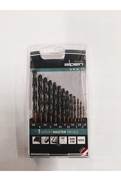 Alpen Set de burghie pentru metal 1,5-6,5 mm 13 bucăți HSS SPRINT MASTER