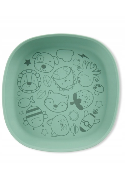 Skip Hop Squad Green Farfurie de silicon pentru bebeluși 9S256110