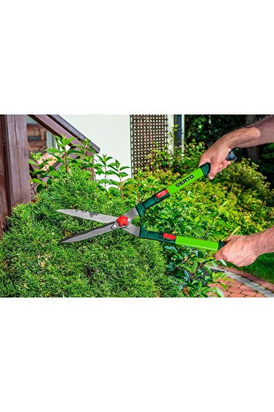 VERTO Foarfecă telescopică de mână pentru gard viu, lungime 20 cm, 670-880 mm