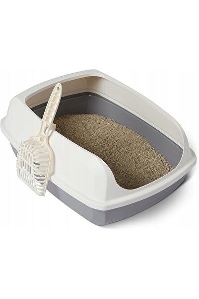 NO BRAND BASICS Litieră deschisă pentru pisici cu lopățică 50 x 38 x 20 cm
