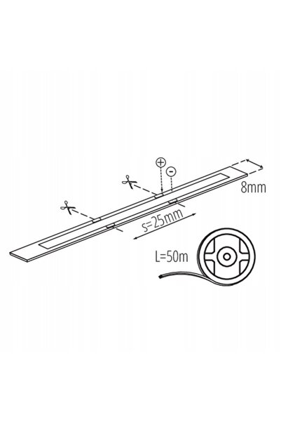 KANLUX Bandă LED STRIP LCOB 12V LCOBC 10W/M 12IP00-NW culoare neutră