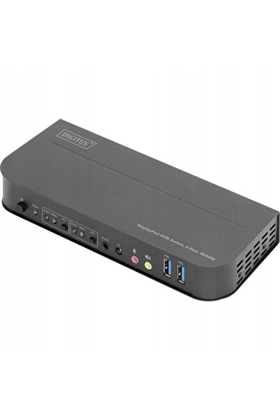 Digitus Comutator KVM 2x1 DisplayPort la HDMI cu 2 porturi, 4K 60Hz, 2xUSB Audio
