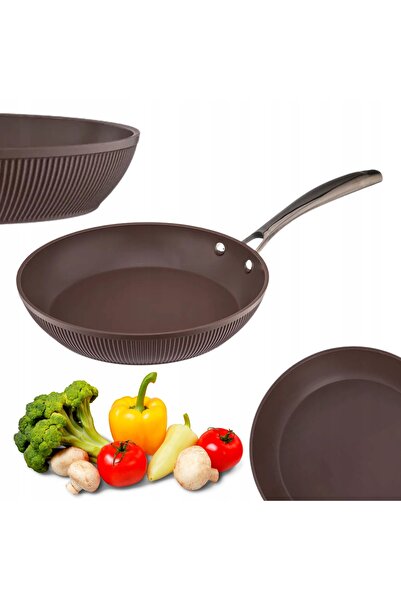 NO BRAND Tigaie tradițională antiaderentă Valdinox cu dungi 28 cm, pentru ind...