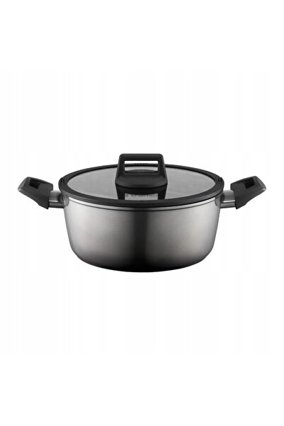 NO BRAND AMBITION OMBRE GREY Oală cu capac 24 cm / 4.3 l / aluminiu / inducție