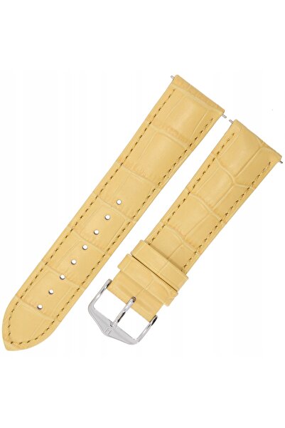 NO BRAND HIRSCH Duke L - Ecru - 22 mm - Curea de ceas din piele