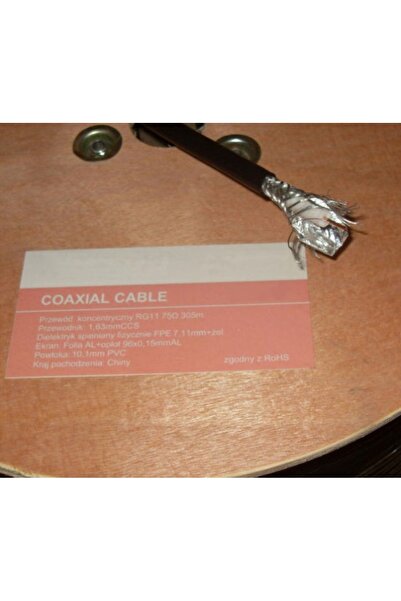 NO BRAND Cablu antenă coaxială RG11 10mm + GELATED 10m (2636)