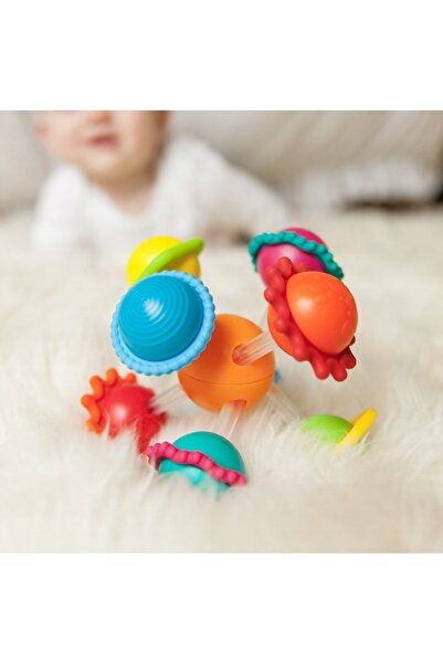 Fat Brain Toys Mingi senzoriale cu zornăitoare și textură în relief Wimzle