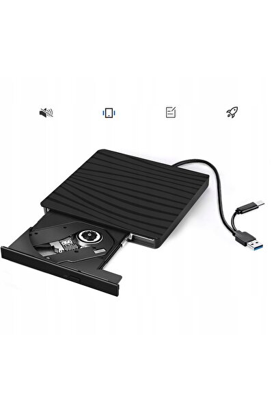 NO BRAND Unitate externă CD/DVD USB, DVD/CD-RW, pentru laptopuri, desktopuri,...