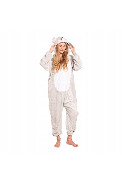 NO BRAND Pijamale de damă Kigurumi, costum întreg, model Șoricel, 145-155 cm, S