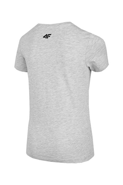 4F Tricou simplu băieți gri 100% bumbac, mărimea 152CM