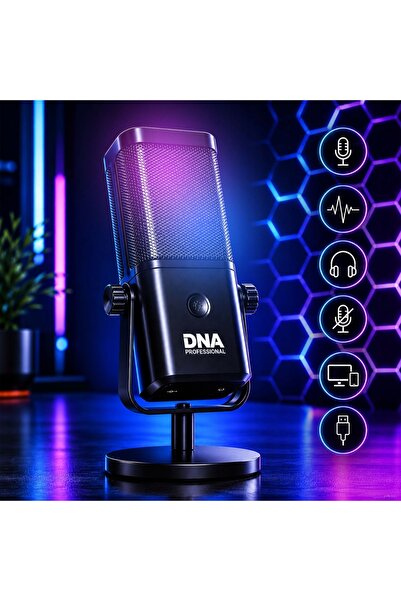 NO BRAND Microfon DNA GAMEMIC 2 pentru PC, gaming, cu stativ, funcție mute