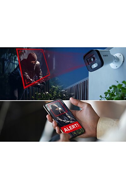 NO BRAND Kit de supraveghere FORCE 6 camere IP Full HD de 2MP, înregistrator ...