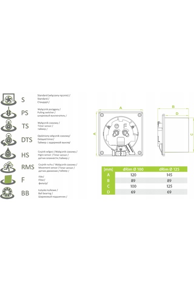 NO BRAND VENTILATOR DIN STICLĂ ȘI LEMN, MODEL STANDARD, Fi 100
