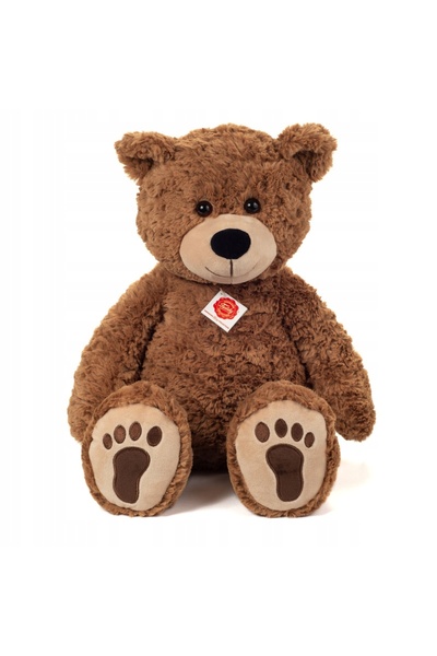 NO BRAND Ursuleț retro din pluș maro, cu lăbuțe brodate, 55 cm – Brown Teddy ...