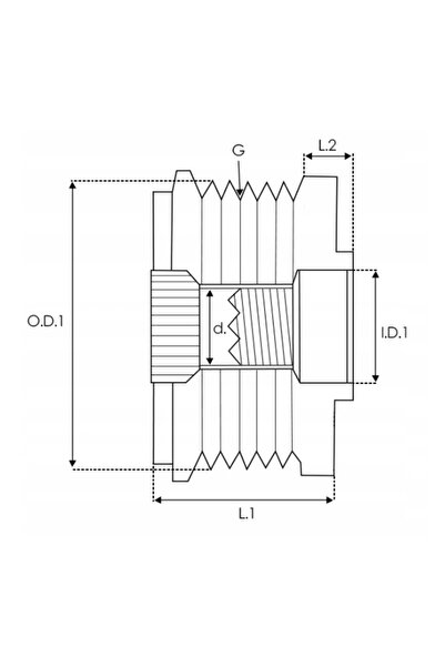 NO BRAND NOU INA F-225653 / F-552699 cuplaj/ roată alternator: AUDI SKODA SEA...