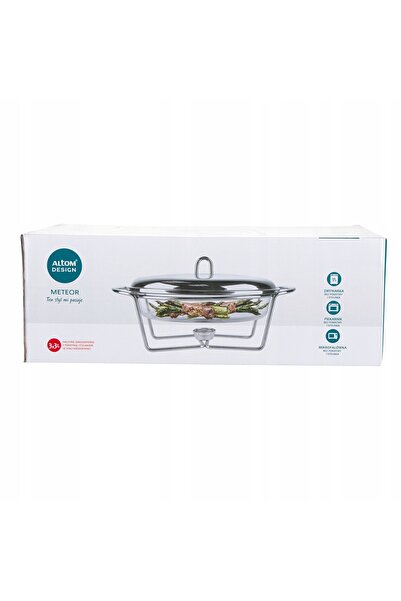 NO BRAND Vas oval termorezistent de 3,3L cu capac din oțel inoxidabil pentru ...