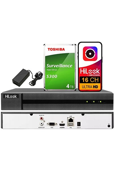Hilook Rețiculator IP 16 canale 2x SATA până la 16TB de la Hikvision pentru 8...