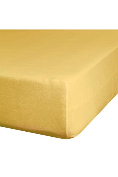 NO BRAND Cearșaf de pat Nova 180x200cm+30cm - Muștar - Cu elastic