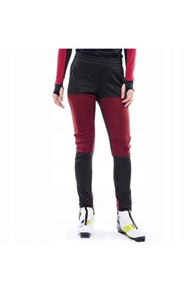 Fischer Pantaloni Asarna Softshell XC de schi și alergare pentru femei, bordo, L
