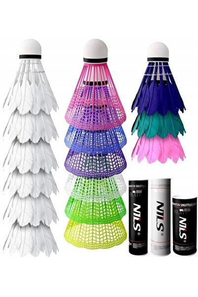 NO BRAND Fluturași de badminton pentru antrenament, set 15 bucăți, din nailon...