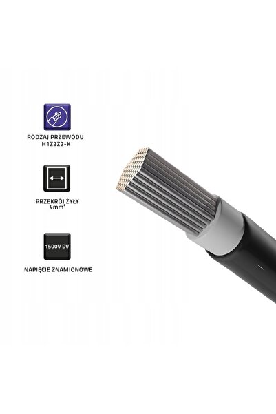 Qoltec Cablu panou solar 4mm 1000V MC4 Rolă 100M NEKU H1Z2Z2-K