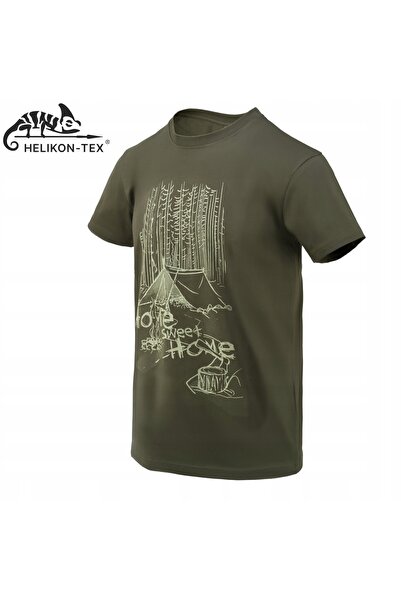 NO BRAND Tricou HELIKON HOME SWEET HOME - Verde Taiga - M