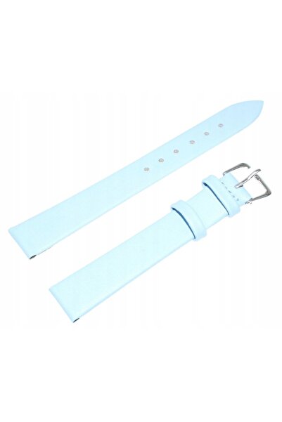 NO BRAND Curea de ceas din piele albastru-ciel 16 mm JVD R148