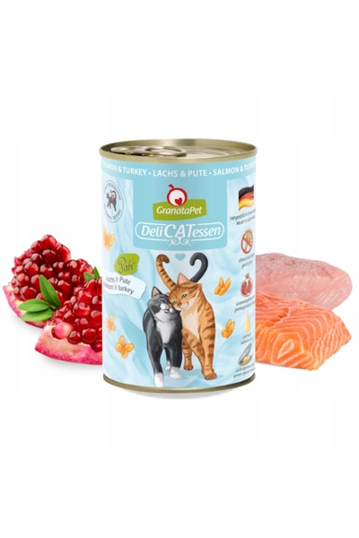 NO BRAND GranataPet DeliCatessen hrană umedă pentru pisici, somon și curcan 6...