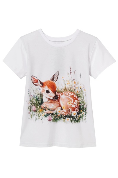 NO BRAND Tricou pentru copii Wadera cu capră Bambi 2 -134/140
