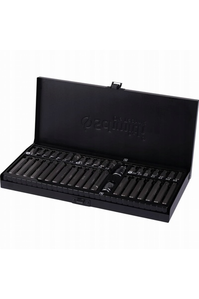 NO BRAND Set de biți SCHMITH CRV + adaptor 1/2 ", 3/8 ", 40 bucăți SCH01B06002