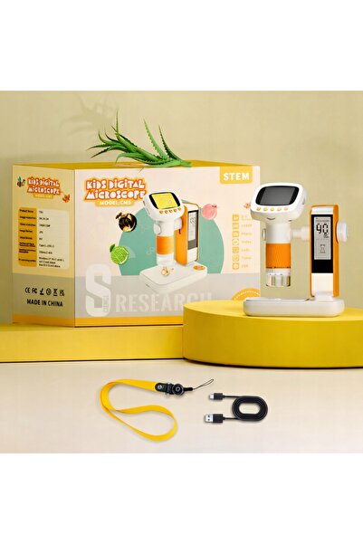 NO BRAND Microscop Digital, Suport, Temporizator, Ecran HD, 1000X, 8 LED-uri,...