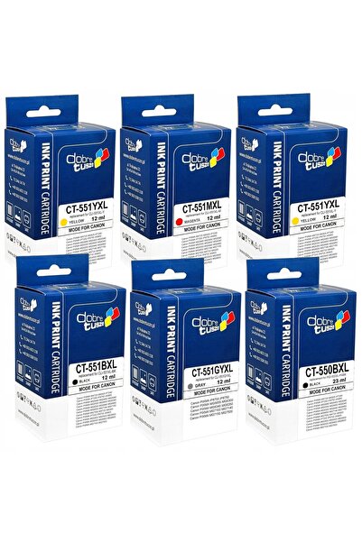 NO BRAND 6x CERNEALĂ PENTRU CANON 550 551 PIXMA MG6350 MG7100 MG7140 MG7150 M...