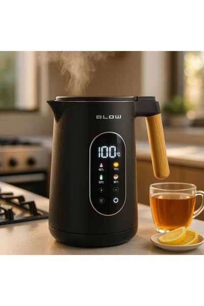 Blow Fierbător electric negru 2500W 1,7L fără fir cu control temperatură