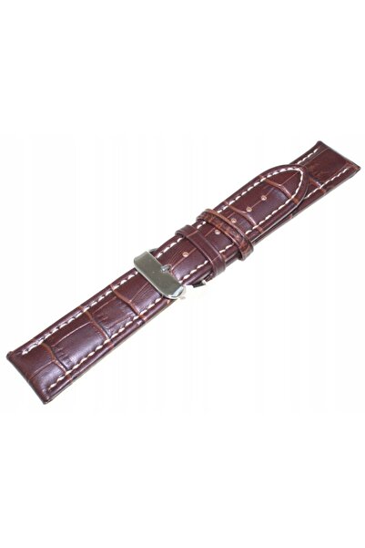 NO BRAND Curea de ceas din piele maro 20 mm JVD R14502