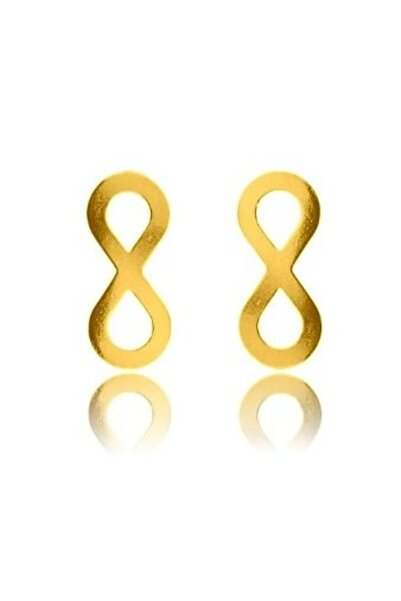 NO BRAND Cercei aurii de celebritate, model infinit, argint 925