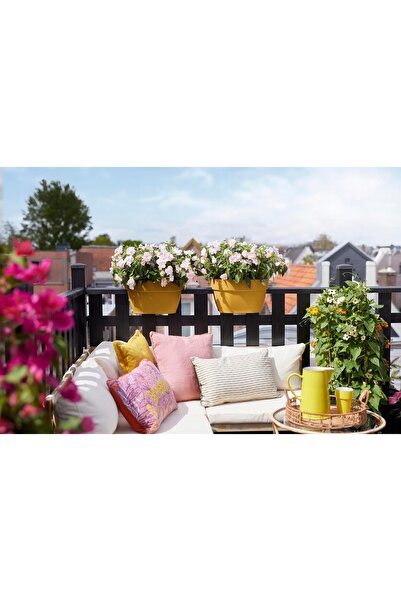 NO BRAND Jardiniere alungite roz pentru balustradă VIBIA 36x24/27, jardinieră...