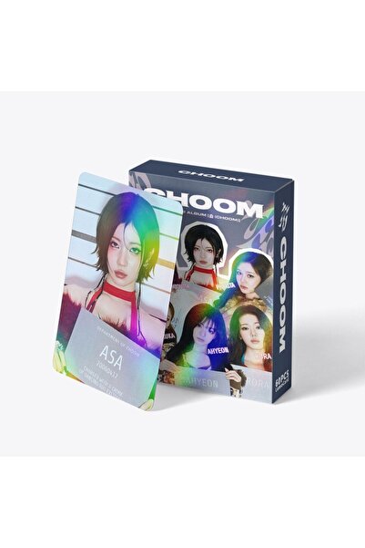 Kpop Dünyasi BABYMONSTER '' Choom '' Çift Yön Baskılı Hologramlı / Lomo Card Seti (60 Pcs)
