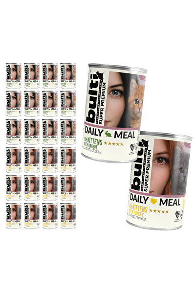 Bulti Hrană umedă zilnică pentru pisoi, arome mixte, conservă 24x400g